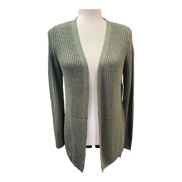 Pinque Jamelya Ribbon Criss Cross Back Cardigan~Size XS~Shaded Moss~New L9 25 - Picture 2 of 12
